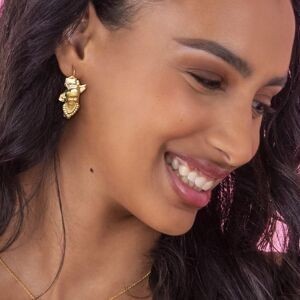 Boucles D'oreilles Or 750 Pendant 30mm Tête Antillaise 15*25mm