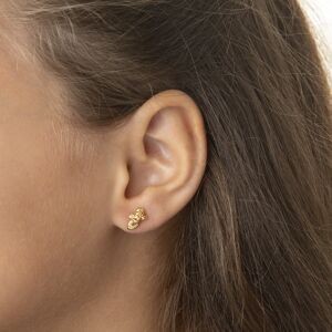 Boucles D'oreilles Or 750 Tête Antillaise 5*10mm Fermeture Vis