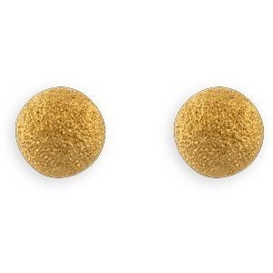 Boucles D'oreilles Or 375 Boule Sablée 6mm