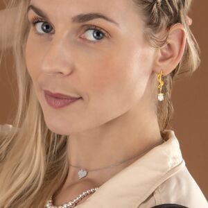 Boucles D'oreilles Plaqué Or Pendant 28mm Zirconium Ovale 5*7mm