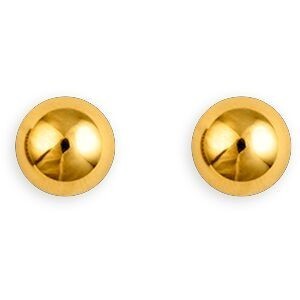 Boucles D'oreilles Plaqué Or Bouton 8mm