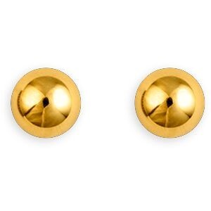 Boucles D'oreilles Plaqué Or Bouton 8mm