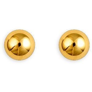 Boucles D'oreilles Plaqué Or Bouton 10mm