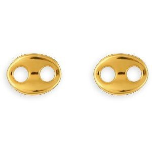 Boucles D'oreilles Plaqué Or Grain De Café 6.5*7.5mm