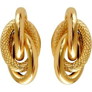 Boucles D'oreilles Or 750 Nœud Forçat Antillais 6.5*11mm