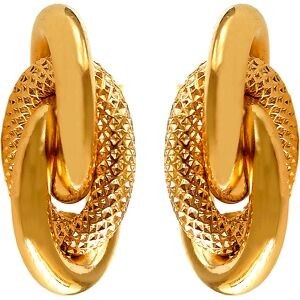 Boucles D'oreilles Or 750 Nœud Forçat Antillais 9*17mm