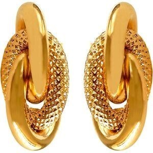 Boucles D'oreilles Or 750 Nœud Forçat Antillais 9*17mm