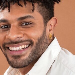 Boucles D'oreilles Or 750 Nœud Forçat Antillais 9*17mm