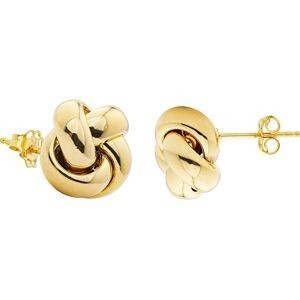 Boucles D'oreilles Or 375 Nœud 25mm