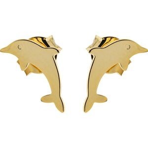 Boucles D'oreilles Plaqué Or Dauphin 5.5*11mm