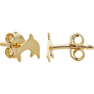 Boucles D'oreilles Plaqué Or Dauphin 5.5*11mm