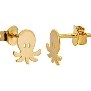 Boucles D'oreilles Plaqué Or Pieuvre 8.2*7.9mm