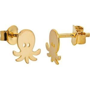Boucles D'oreilles Plaqué Or Pieuvre 8.2*7.9mm