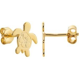 Boucles D'oreilles Plaqué Or Tortue 10mm