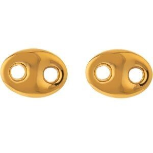 Boucles D'oreilles Or 375 Grain De Café 5*7mm Fermoir Or 375 Silicone