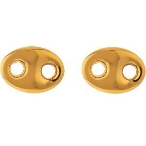 Boucles D'oreilles Or 375 Grain De Café 5*7mm Fermoir Or 375 Silicone