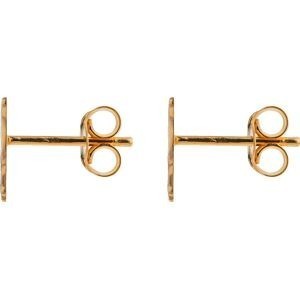 Boucles D'oreilles Or 375 Colibri Email Pailleté 8.5*7.5mm