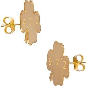 Boucles D'oreilles Or 750 Trèfle 972 14.5mm
