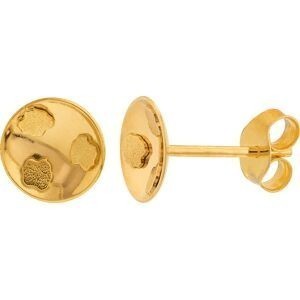 Boucles D'oreilles Or 750 Batée 10mm