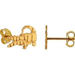 Boucles D'oreilles Or 375 Crocodile Martelé 16*8mm