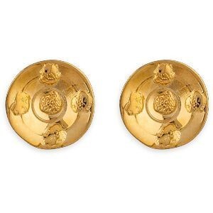 Boucles D'oreilles Plaqué Or Batée 12mm