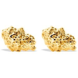 Boucles D'oreilles Plaqué Or Pépite 7*10mm