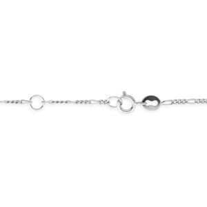 Bracelet Identité Argent 925 Email Colibri Hibiscus 10*7mm 14 A 16cm