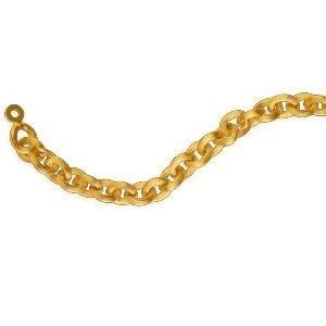 Bracelet Plaqué Or Maille Forçat Antillais Strié 6mm 19cm