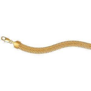 Bracelet Plaqué Or Maille Américaine 9mm 20cm