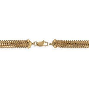Bracelet Plaqué Or Maille Américaine 9mm 20cm