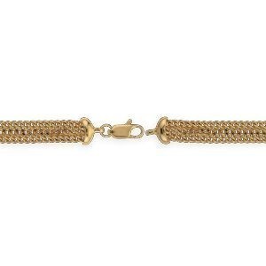 Bracelet Plaqué Or Maille Américaine 9mm 20cm