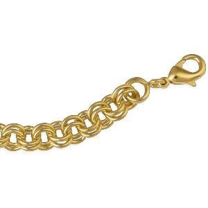 Bracelet Plaqué Or Maille Jaseron 6mm 18cm