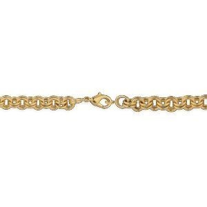 Bracelet Plaqué Or Maille Jaseron 6mm 18cm