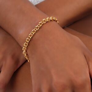 Bracelet Plaqué Or Maille Jaseron 4mm 18cm