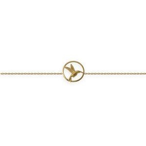 Bracelet Plaqué Or 1.7mm Colibri Cerclé 20mm 19cm