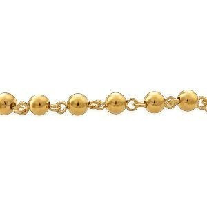 Bracelet Plaqué Or Grain D'or 6mm 18cm