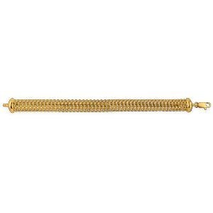 Bracelet Plaqué Or Maille Americaine 12mm 21cm