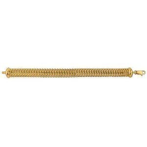 Bracelet Plaqué Or Maille Americaine 12mm 21cm