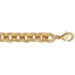 Bracelet Plaqué Or Maille Forçat Antillais 10mm 21cm
