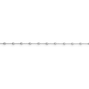 Chaîne Cheville Argent 925 1.3mm 23  à 25cm Boule 3.2mm