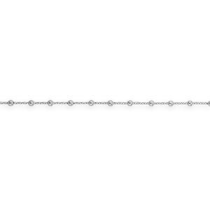 Chaîne Cheville Argent 925 1.3mm 23  à 25cm Boule 3.2mm