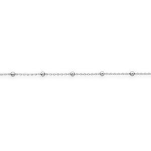 Chaîne Cheville Argent 925 1.1mm 25  à 27cm Boule 2.7mm