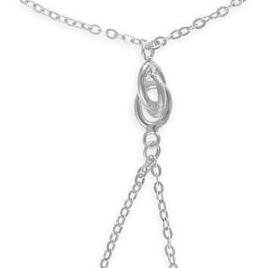 Chaîne Main Argent 925 1.9mm 17  à 19cm Noeud Forçat Antillais 7*12mm