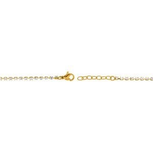 Chaîne Cheville Acier Jaune 25  à 27cm Cristal Blanc 2mm