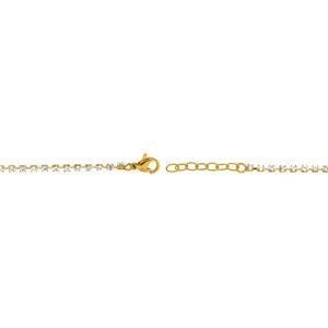Chaîne Cheville Acier Jaune 25  à 27cm Cristal Blanc 2mm