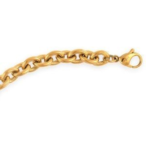 Bracelet Acier Jaune Maille Jaseron 7mm 20cm