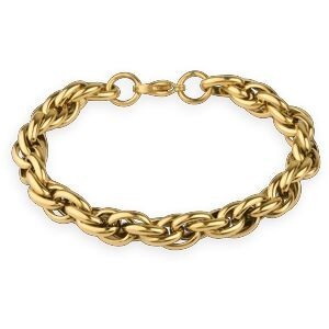 Bracelet Acier Jaune Maille Fantaisie 3.4mm 21.5cm