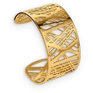 Jonc Manchette Acier Jaune Fantaisie 60mm