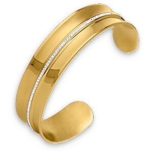 Jonc Acier Jaune Cristal Blanc 59mm Ouvert