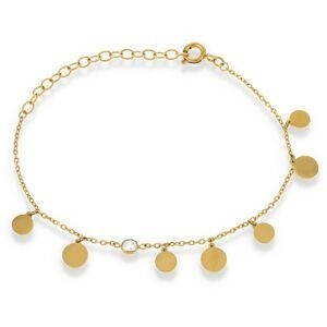 Bracelet Acier Breloques Zirconium 4.5mm Chaîne 15 A 20cm
